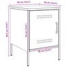 Nightstand White 36x39x50.5 cm Steel
