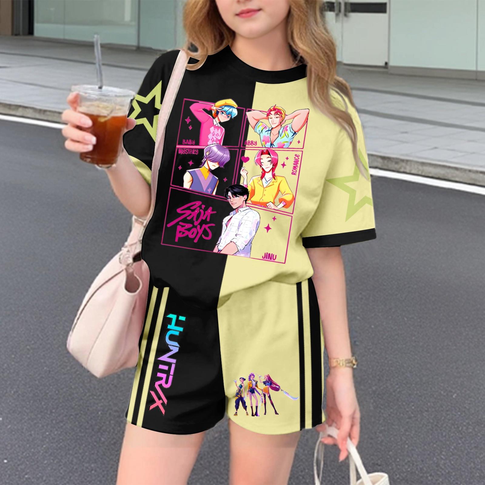 

Kid Patriotic Outfit - Short Sleeve & Shorts 2-Piece Set For Girl 160