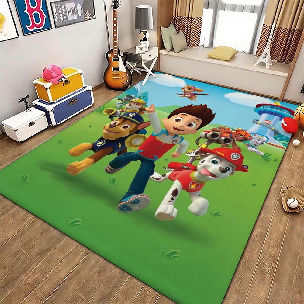 Paw Patrol Police Pup Rectangular Rug Soft Texture Nonslip Carpet For Bedroom Door Living Room Area Home Decor New Year Gift