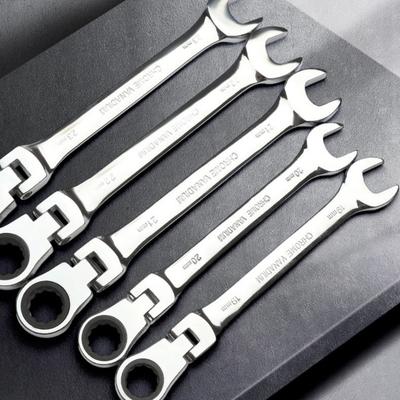 Llave Combinada de Carraca Llave de Diseño de Ángulo Variable de 180 Grados Resistente al Óxido Llave de Carraca Manual Rápida