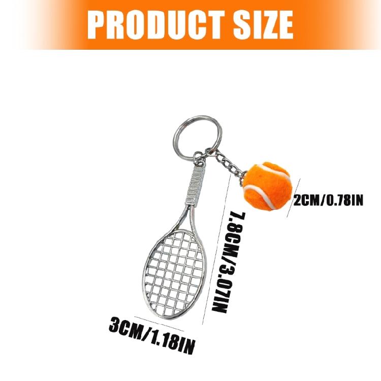 Modern Metallic Tennis Bag Keychain Lightweight Purse Decoration Friendly Key Holder Practical Wear Resistance