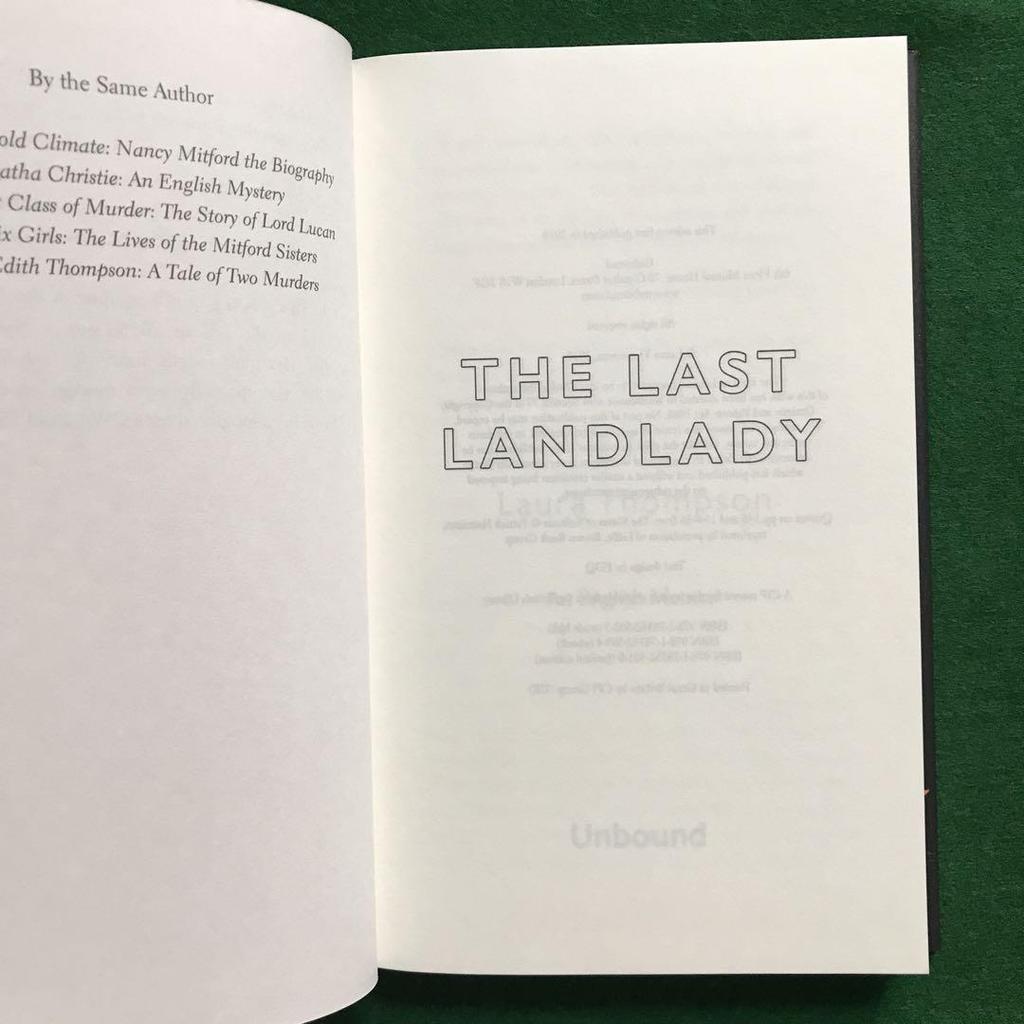 [USED] THE LAST LANDLADY by Laura Thompson