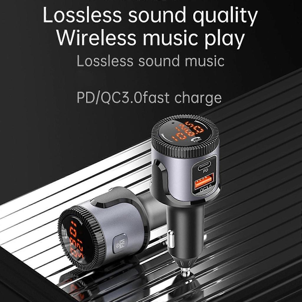Car Mp3 Music Player Bluetooth-compatible Fm Transmitter Pd 18w Charging Adapter