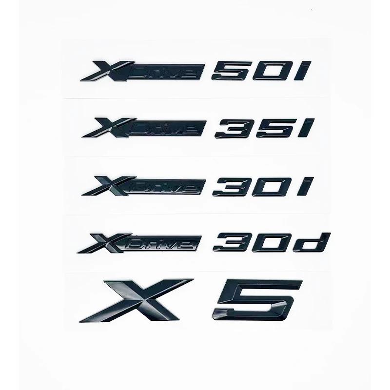ABS 3d New Style XDrive Alphanumeric Trunk Emblem Sticker for BMW X5 - 28i 30i 35i 40i 48i 50i 30d All-Wheel Drive Badge Yi2