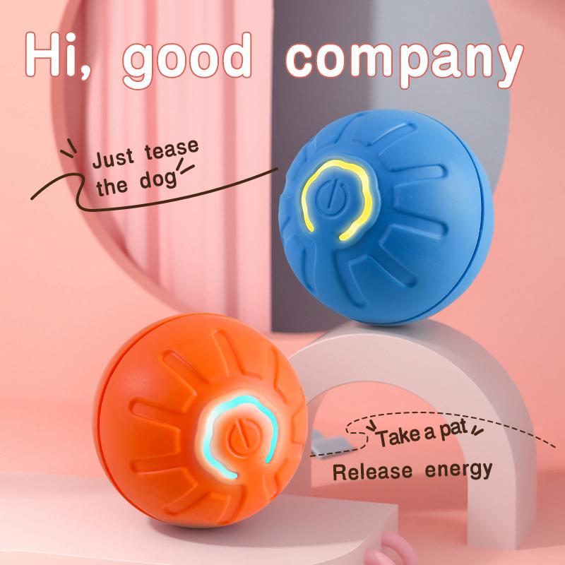 Pet Toy Ball Automatic Moving Dog Toy Ball Smart USB Jumping Rotating Interactive Dog Chew Toy Ball for Puppy Ball Toy