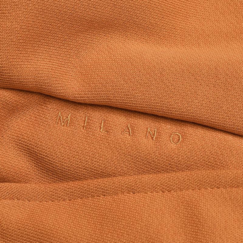 FILA Milano Series Fashionable Classic Retro Comfortable Cotton Knitted Casual Pants Women bottoms Moggan-Orange F11W625611FOR