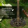 71cm Bird Bath for Garden. Standing Pedestal Birdbath with Lotus Leaf Basin. Vintage Decorative Bird Bath Bowl for Outdoor. Bronze Tone