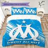 Olympique De Marseille Pattern Bedding Uilt Set Uilt Cover Pillowcase Home Decoration Birthday Gift (1 * Duvet Cover + 2 * Pillowcase Without Core)