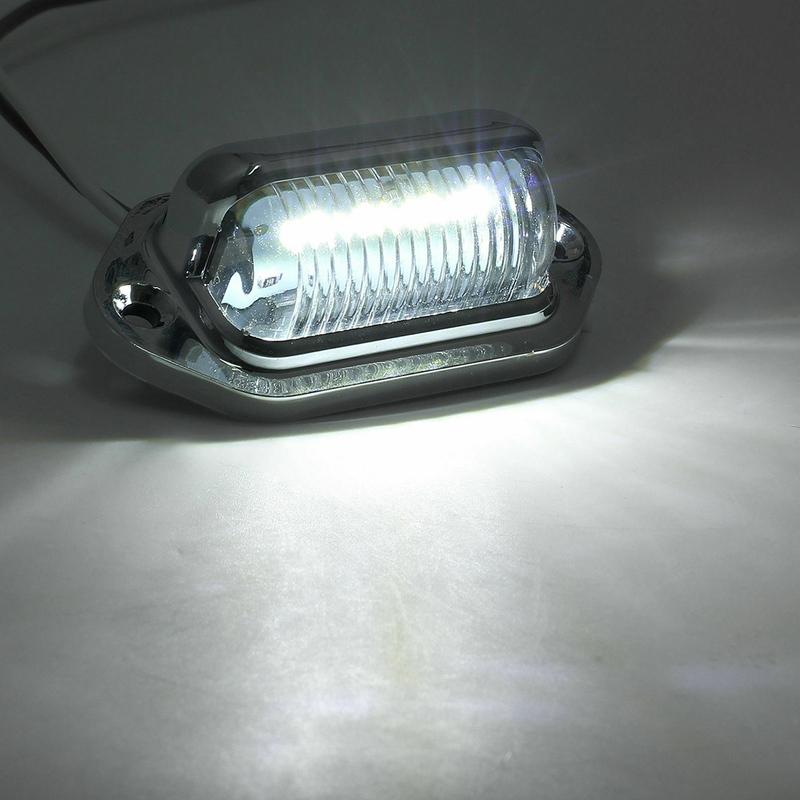 4Pcs Waterproof LED Deck Courtesy Stern Transom License Number Plate Light For Car Marine Boat Trailer Motorcycle Truck 12V-24V