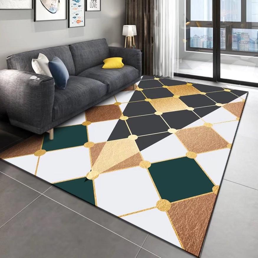 Nordischer Geometrischer Minimalistischer Leichter Luxusteppich: Schlafzimmer, Erkerfenster, Nachttisch, Couchtisch, Sofa, Fleckenabweisend