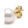 Boucles d'oreilles - PEARLS &amp; COLORS - Clous - Perle d'eau douce ronde 7-8 mm - Or jaune 9 ct (375) - Qual. AAA+ Blanc