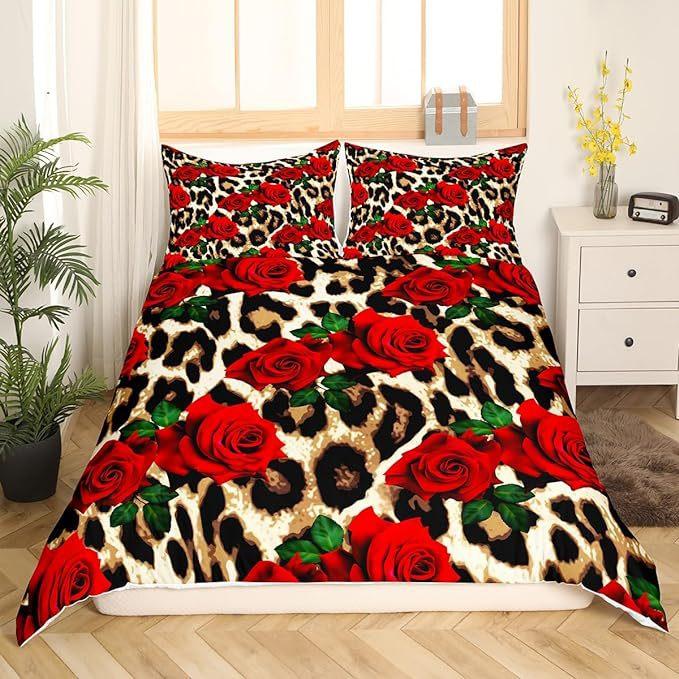 3D Valentine's Day Duvet Cover 2/3 Pieces Romantic Love Bedding Set King/Queen Bed Full Size Luxury Duvet Cover Love Couple Cover
