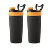 LD LUCIDO DECORE Combo Of 2 Stainless Steel Airtight Leakproof Insulated Protein Shaker Bottle With Blender Spring For Preworkout & Gym (630 Ml,