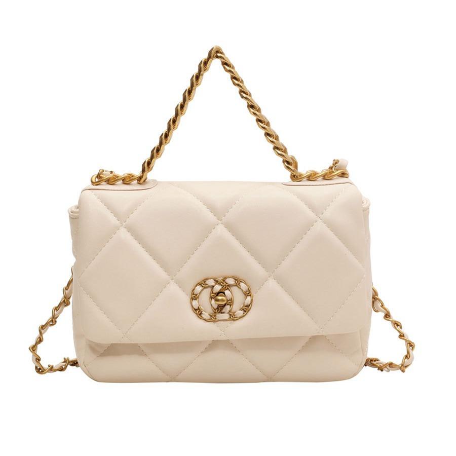 Rhombus big bag 2025 winter new trendy fashion Internet celebrity shoulder messenger bag large capacity women's chain versatile ins