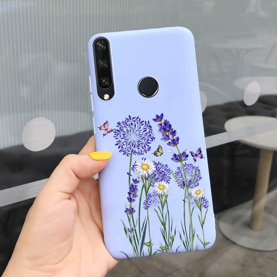 For Huawei Y6P Y7P Case 2020 New Fashion Butterfly Flower Painted Phone Cover For Huawei Y7P Funda Y 7P Y 6P HuaweiY6P Soft Capa