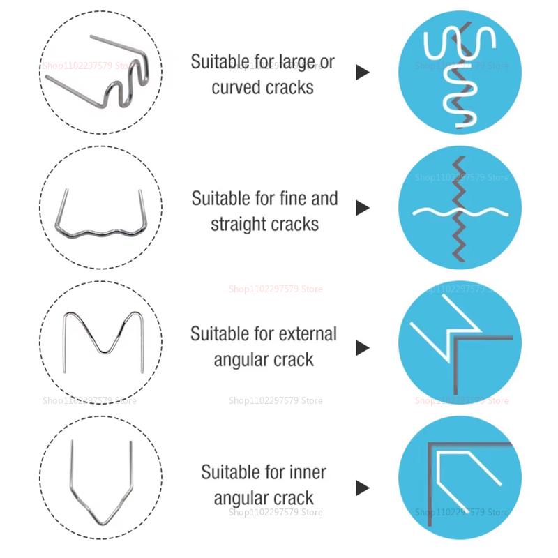 Plastic Welder Welding Machine for Car Bumper Repair Soldering Gun with 4 Types Staples Automotive Plastic Repair Tools