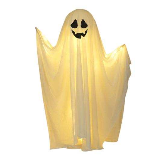 1 Set Glowing Ghost Ornament Durable Spooky Festive LED Ghost Prop for Halloween Parties Decorations