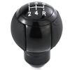 Lunsom 5 Speed Shift Knob PU Round Shifter Knob Universal Auto Manual Mt Car (Black)