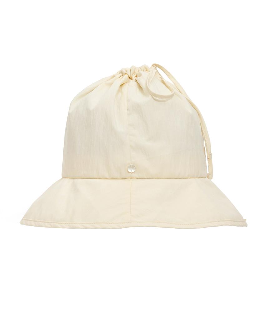 Eondeokeonteulolseutyudio Summer Nylon Bucket Hat Fold Bucket / Drawstring / Nc Lemon