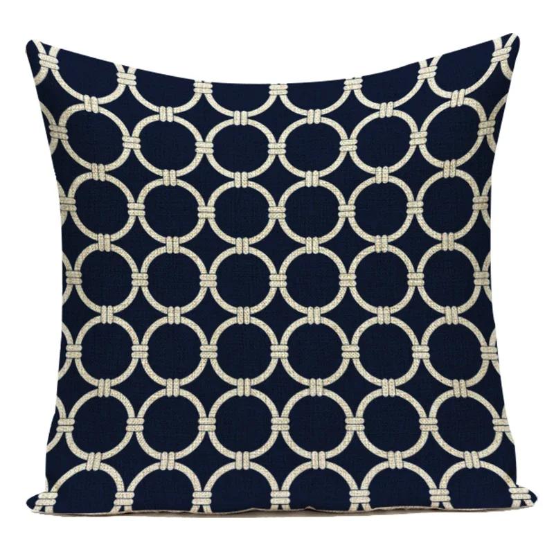 Nautical Anchor Rudder Cushion Cover Pillow Case Ocean Lighthouse Pillow Cover For Living Room Home Decorative Pillow Case
