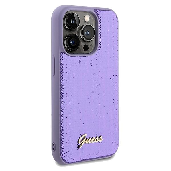 Guess Guhcp14Xpsfdgsu Iphone 14 Pro Max 6.7 Fioletowy/Purple Hardcase Sequin Script Metal