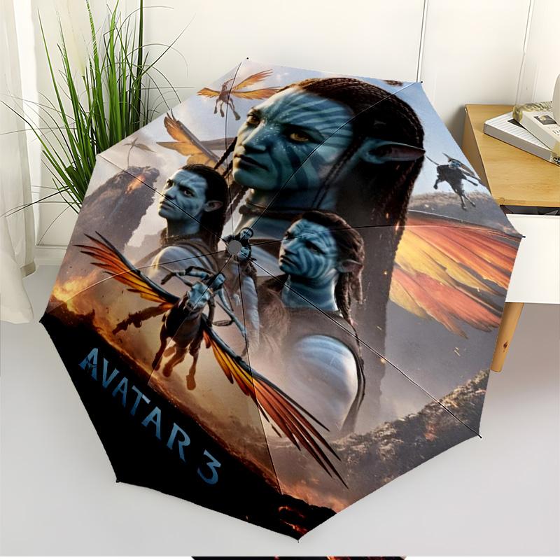 Avatar Print Automatic Open Close Umbrella, Portable Foldable Umbrella, for Outdoor Commute Camping Trip, Ideal Birthday Gift