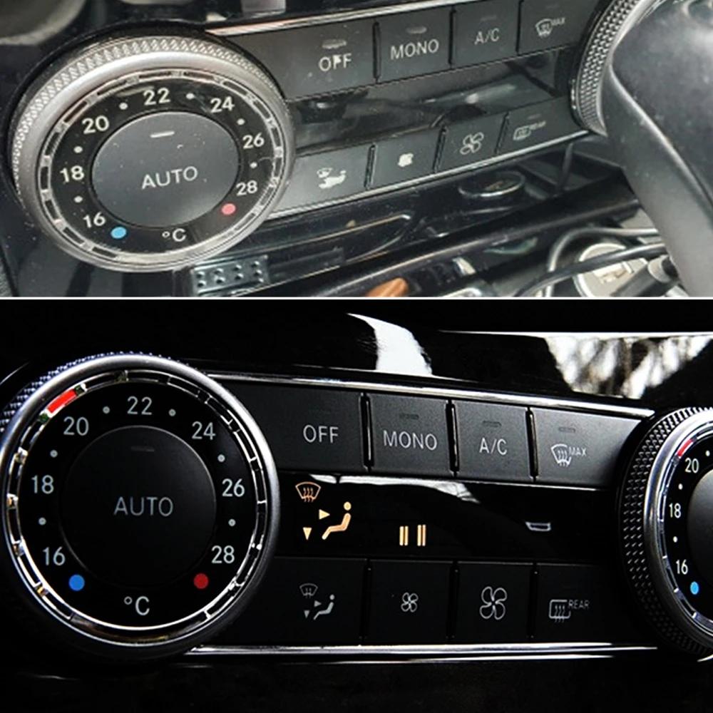 Car Console AC Media Tlačítka hlasitosti Flitry Kryt Ořez Nálepka pro Fit Mercedes Benz C CLS GLK Třída W204 X204 Auto