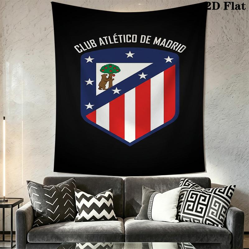 Club Atltico De Madrid Crest Threepiece Set 1 Duvet Cover 2 Pillowcase Without Core Bedding Set Soft And Comfortable