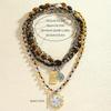 Creative Multilayer Beads Pendant Necklace For Women Men Round Coin Drop Jewelry Gift