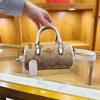 New Lacey20 Shoulder Messenger Bag Retro Trend Coated Leather Cylinder Bag Pen Holder Bag