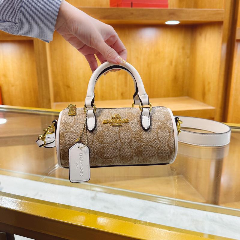 New Lacey20 Shoulder Messenger Bag Retro Trend Coated Leather Cylinder Bag Pen Holder Bag