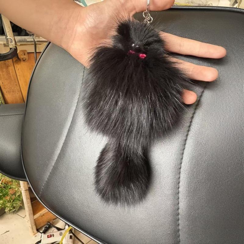 Cute Fox Car Keychain Fashion Bag Charm Pendant Eco-Friendly Material Accessory for Women Holiday Gift