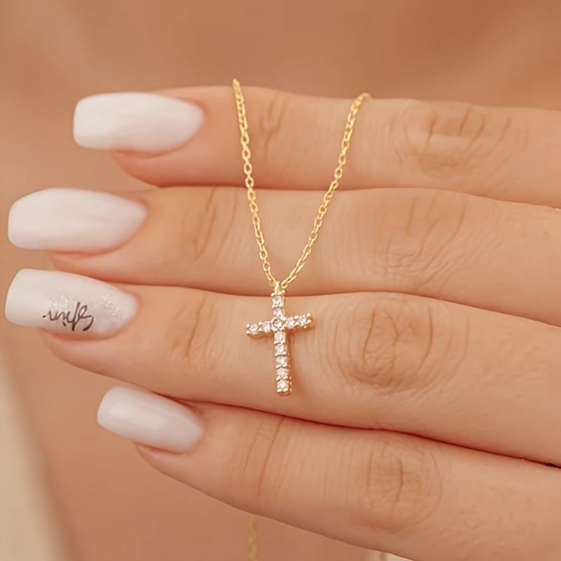 

1pc Minimalist Fashion Rhinestone Inlaid Pendant Necklace for Women Daily Party Creative Gift золотистый