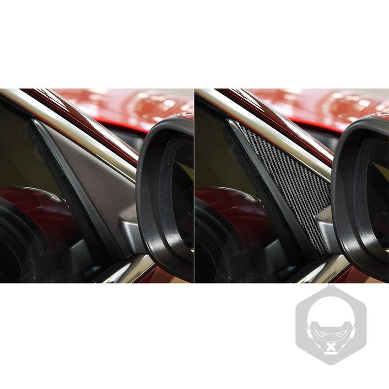 Carbon Fiber Car Accessories A-pillar Side-view Mirror Modified Exterior Trim Cover Soft Sticker For Alfa Romeo Giulia 2017-