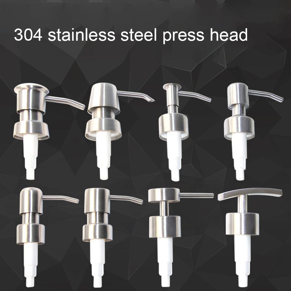 304 Stainless Steel Soap Dispenser Nozzle Liquid Press Head Lotion Pump Bottle