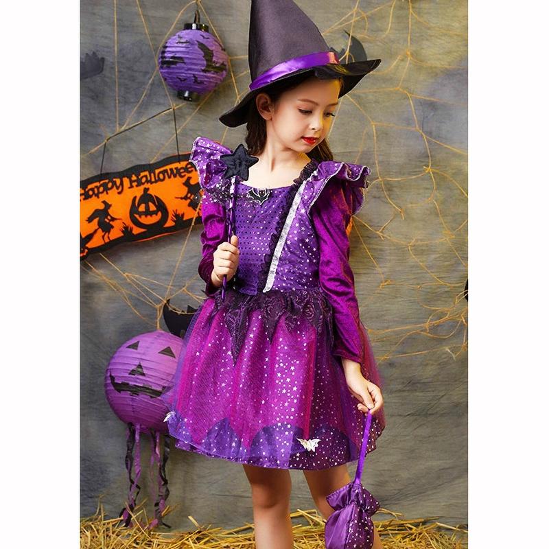 Pălărie Cosplay de Halloween pentru Fete Baghetă Magică Bomboane Copii Rochie Copil Fată Carnaval Petrecere Spectacol