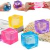 Clear Cube Squeeze Ball Soft Slow Rebound Toy Anti-Anxiety Sensory Cube  Office Break