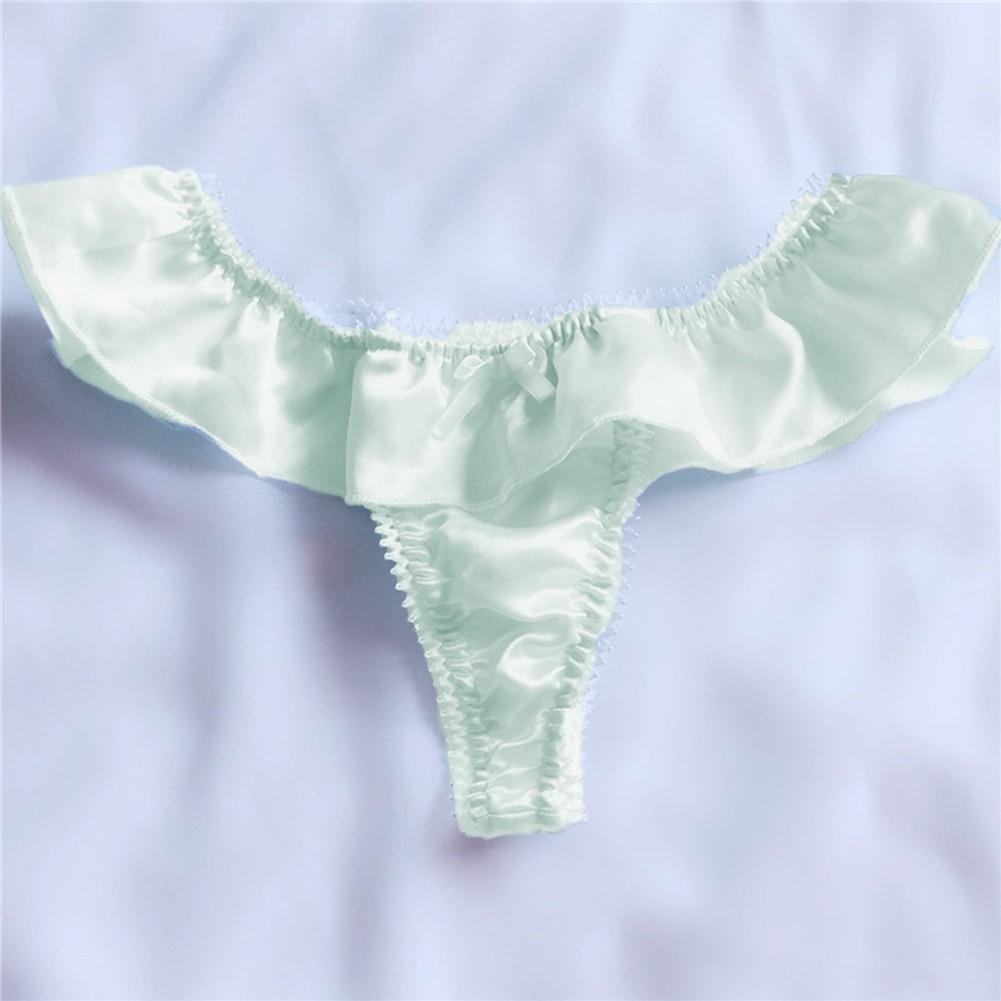 Boxer Underwear Briefs Emulation Silk Thong Lingerie Underpants Panties