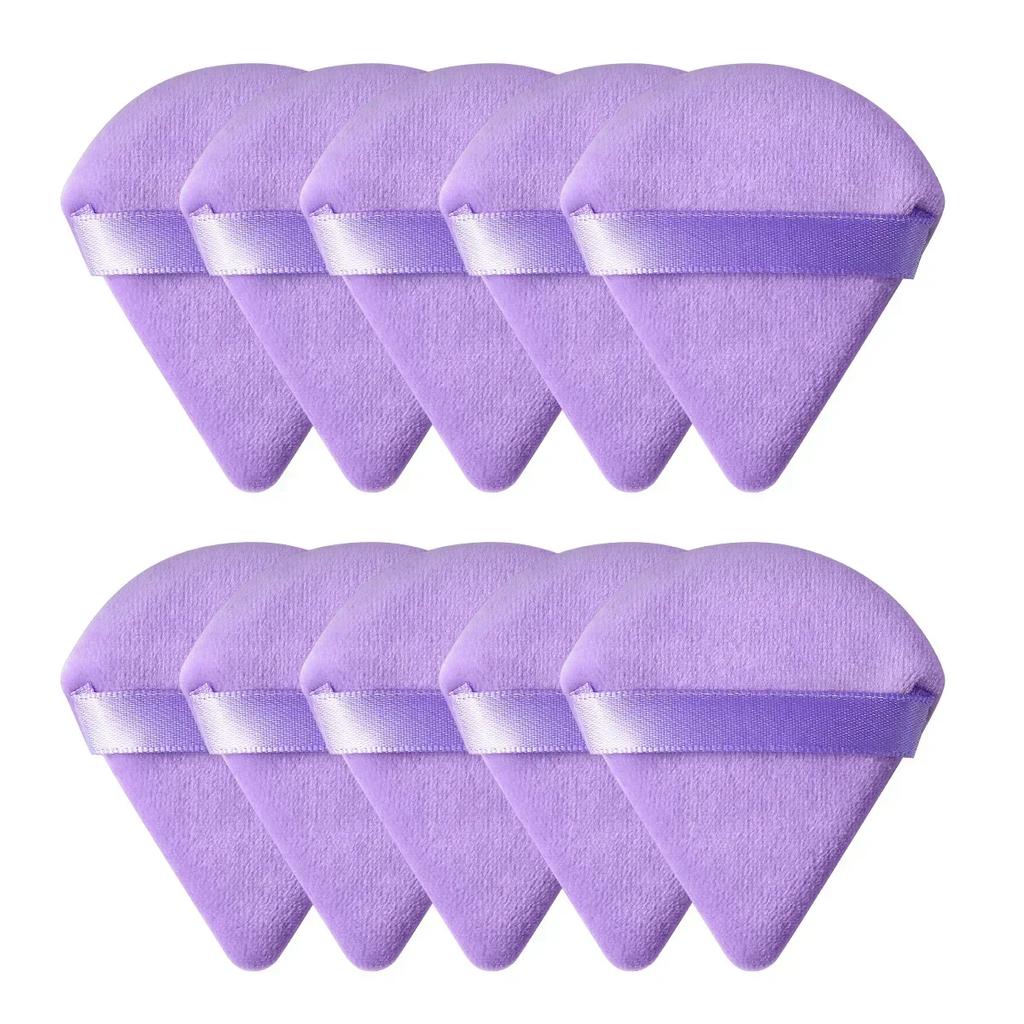 20/10Pcs Triangle Velvet Powder Puff Wet Dry Use Makeup Sponge Cosmetics Blender Makeup Foundation Beauty Tool Accessories