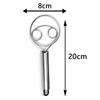 Edelstahl Teigschneebesen Brotmischer Gebäckschneider Backwerkzeug mit Aufhängeloch Küchenutensilien
