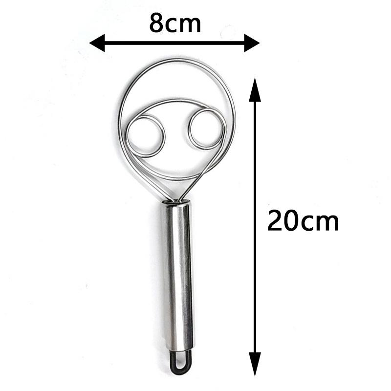Stainless Steel Dough Whisk Bread Mixer Pastry Blender Baking Tool with Hanging Hole Kitchen Essentials