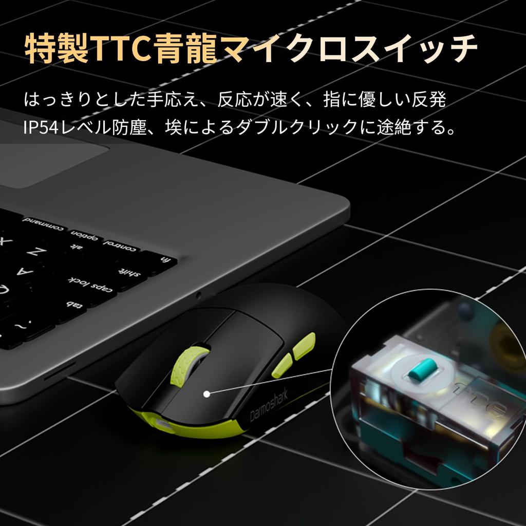 KDSTORE X Darmoshark Wireless Mouse with PAW3950 Optical DPI 750 Custom for Includes 1K Receiver M3S-MAX 1K/2K/4K/8K Sensor, 30,000 Adjustable, IPS,