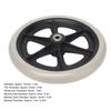 Wheelchair Wheel 8in PU Walker Caster Replacement Skidproof with Ball Bearing Grey