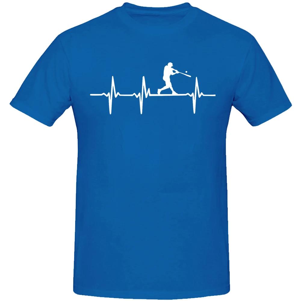 Baseball Heartbeat T Shirt Baseball Players Summer Graphic Cotton Streetwear Short Sleeve Sports Gifts Tshirt Men
