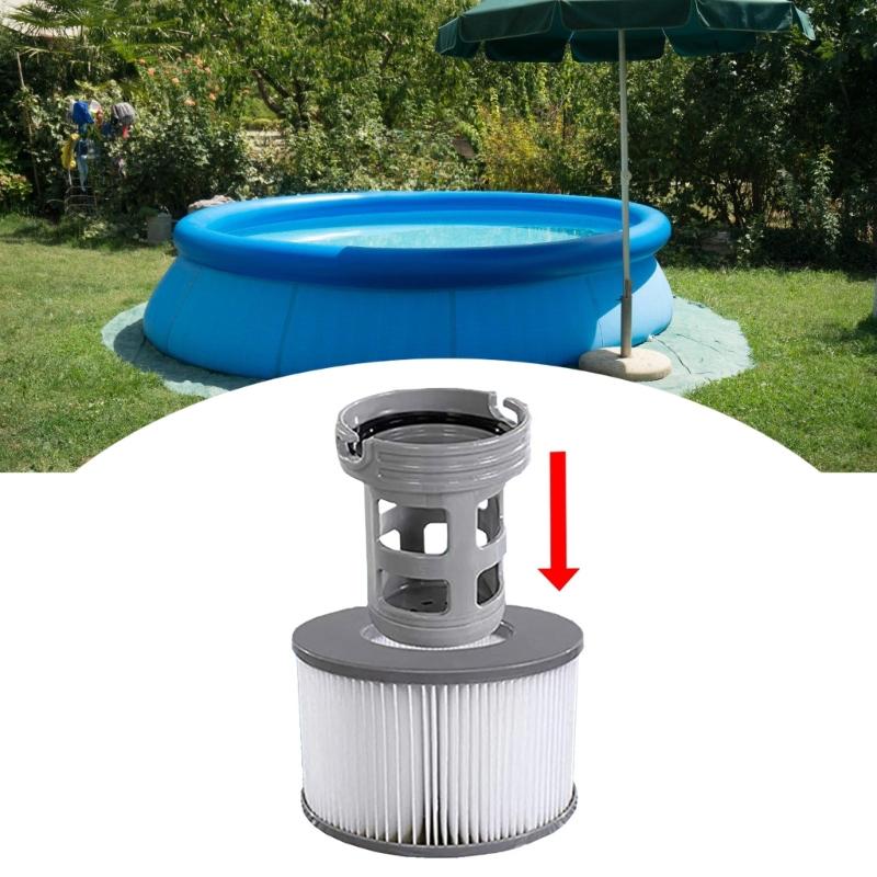 Universal Swimming Pool Filter Cartridges Holder Adjustable Pool Filter Frame for Inflatable Hot Tubs Pool Accessory