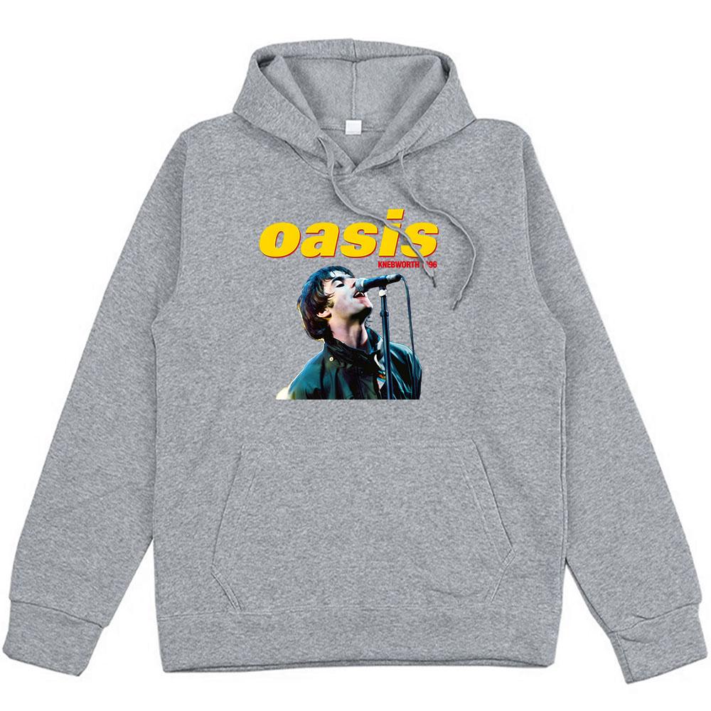 Knebworth Hoodies Oasis-s Band Heavy Mental Sweatshirts Moletom Winter Long Sleeve Men/Women Pullovers Hooded