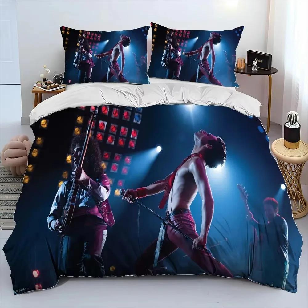 

Fashion Rock Band Queen Bedding Sets Exquisite Bed Supplies Set Duvet Cover Bed Comforter Set Bedding Set Luxury Birthday Gift 70x133cm 2pcs