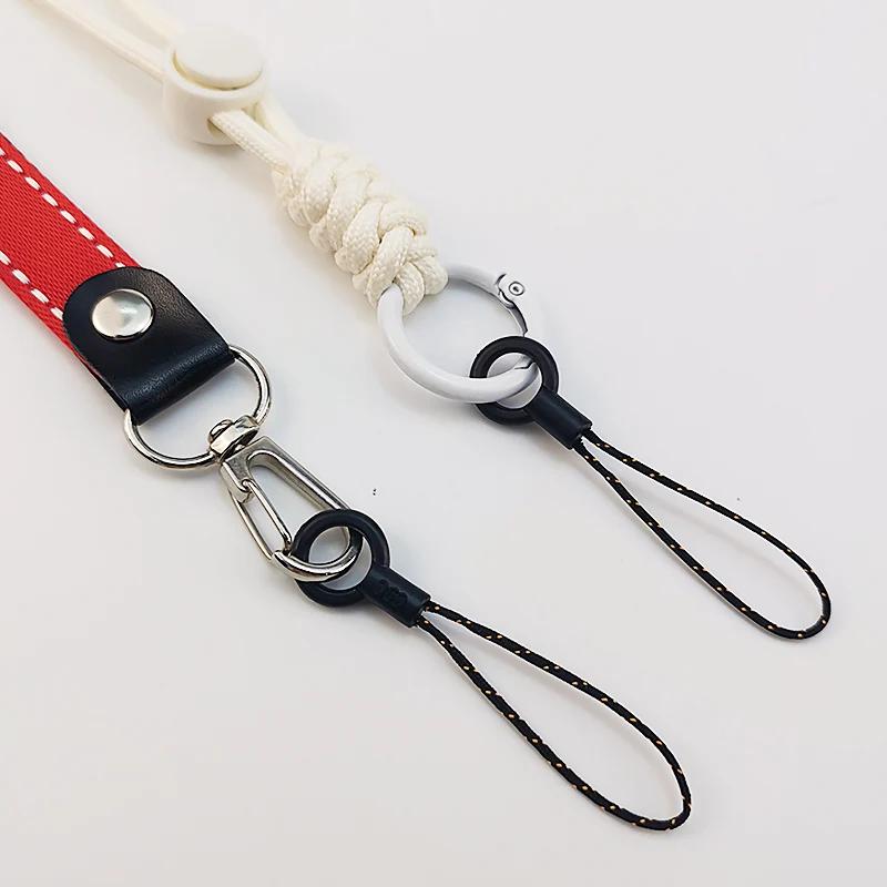Mobile Phone Lanyard Black Circle Small Rope Head Small Accessories Circle Rope Universal Anti-lost Phone Case DIY Lanyard Keys