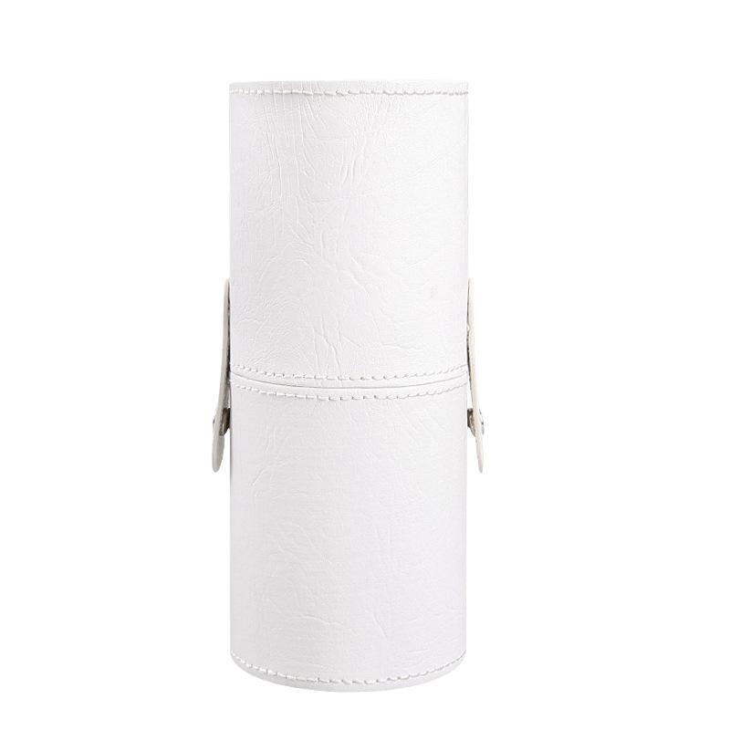 Portable PU Leather Makeup Brush Tube - Dustproof Cosmetic Travel Holder