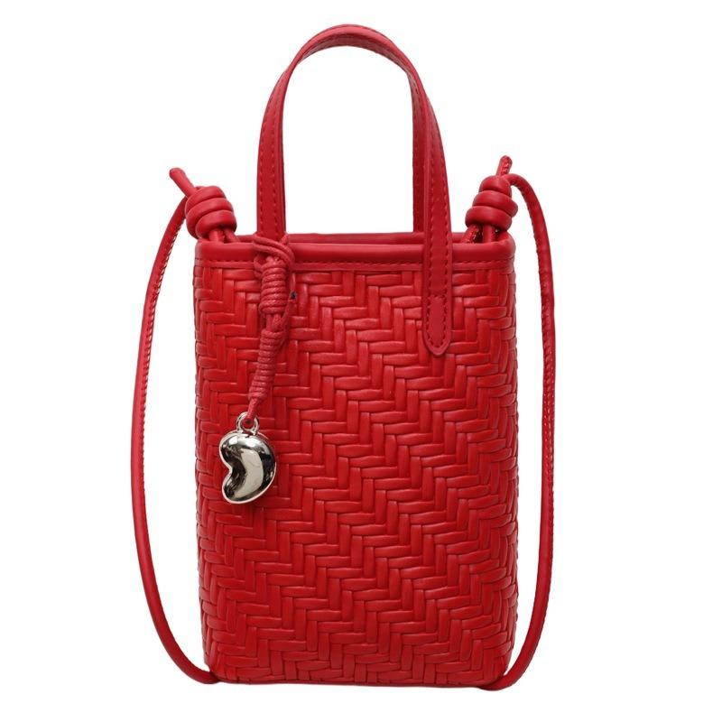 Niche Woven Bags Women's Summer New Fashion Women's Bags Popular Shoulder Messenger Bags Hand Bag Mobile Phone Bag
